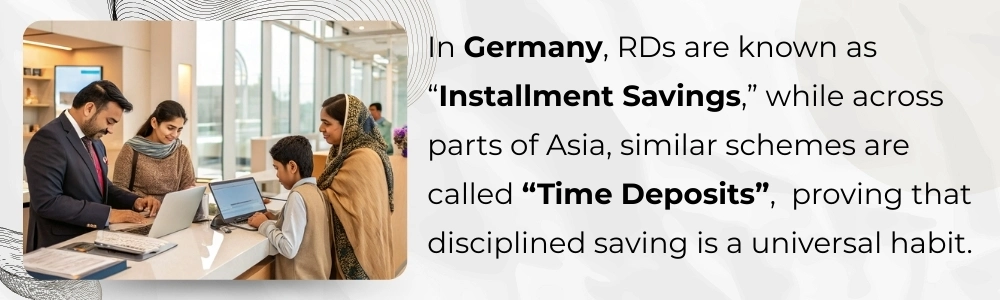Recurring deposits called Installment Savings in Germany and Time Deposits Recurring deposits called Installment Savings in Germany and Time Deposits