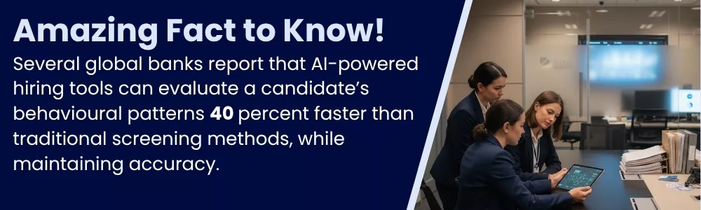 HR professional using AI hiring software for faster candidate evaluation