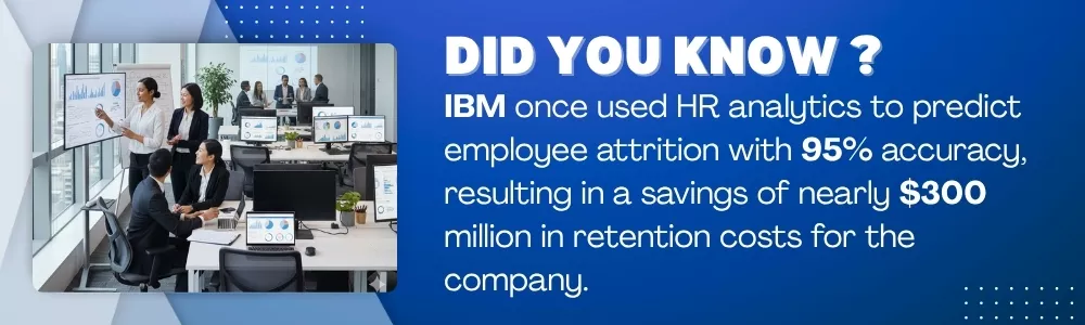IBM used HR analytics to predict attrition with 95% accuracy, saving $300M