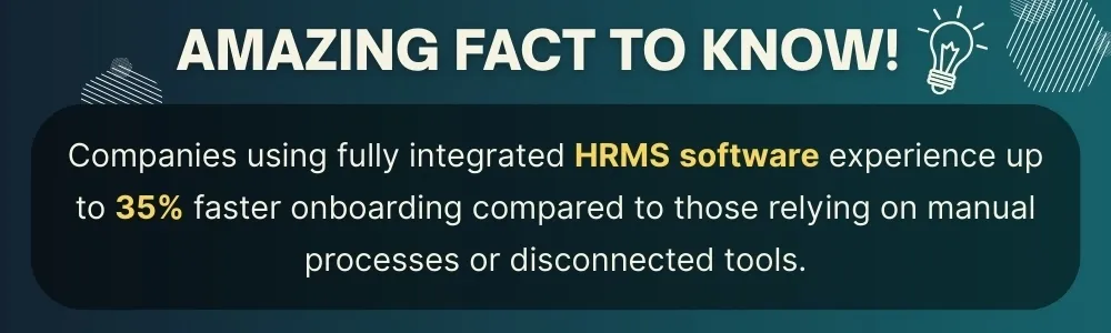 Integrated HRMS software accelerates employee onboarding by 35% for firms