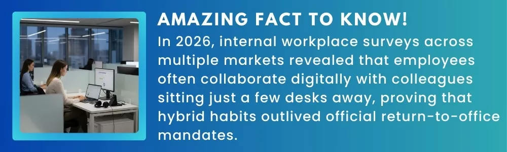 Employees collaborating digitally despite sitting close in a modern office Employees collaborating digitally despite sitting close in a modern office
