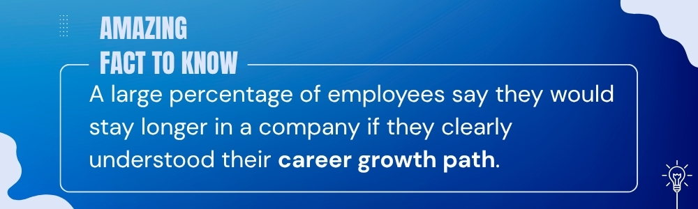 Clear career growth paths increase employee retention