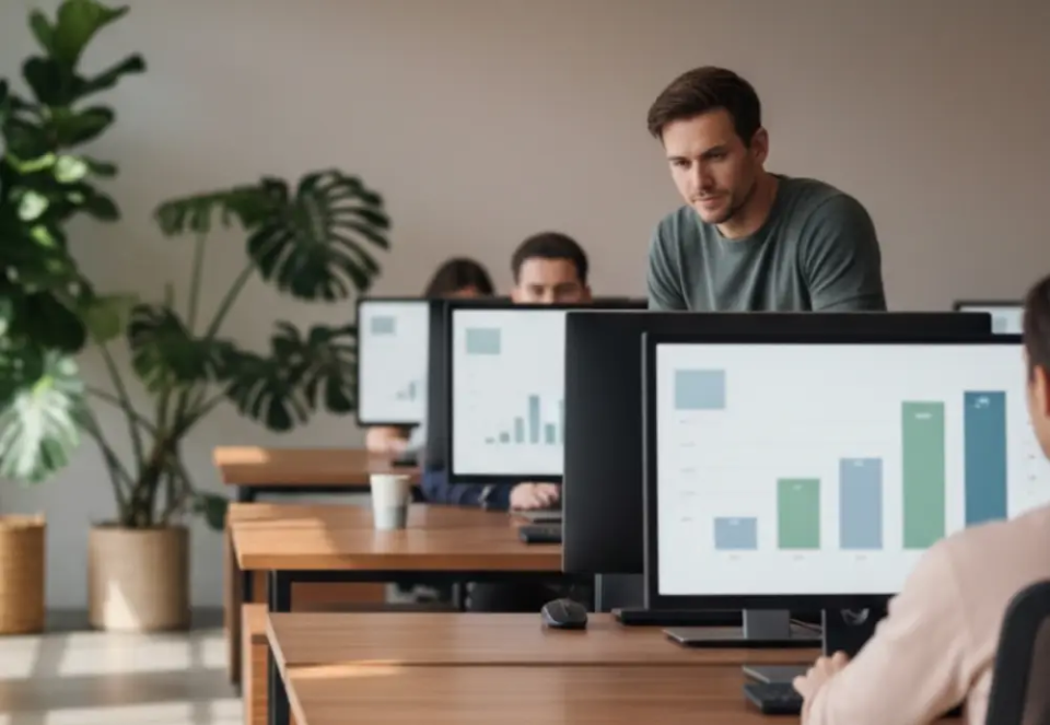 Dashboard of real-time employee monitoring software