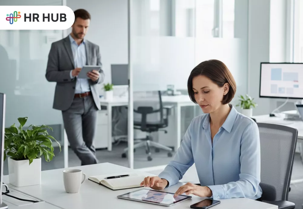 Employee self-service portal dashboard improving HR efficiency and employee productivity