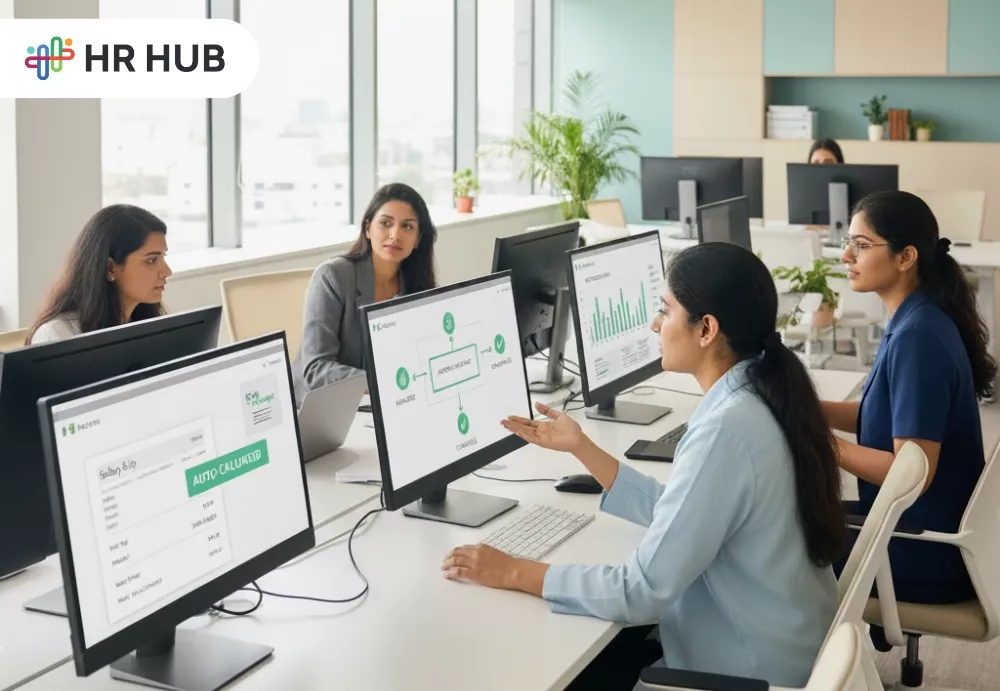 Modern HR tech automating Indian payroll compliance and labour law management